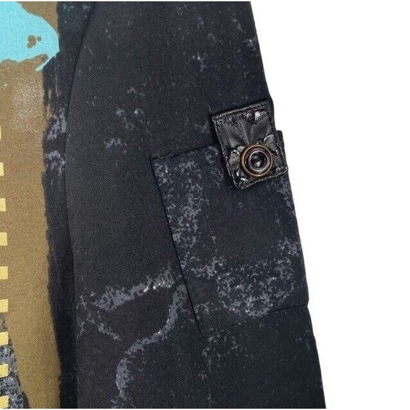 Jamie Sadock Golf Polo Top Mock 1/4 zip Retro Print Spandex Short Sleeve Small - Picture 3 of 11